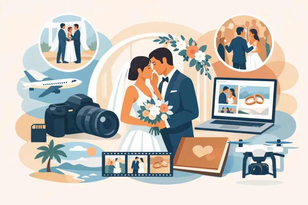 Qué incluye un reportaje matrimonial completo