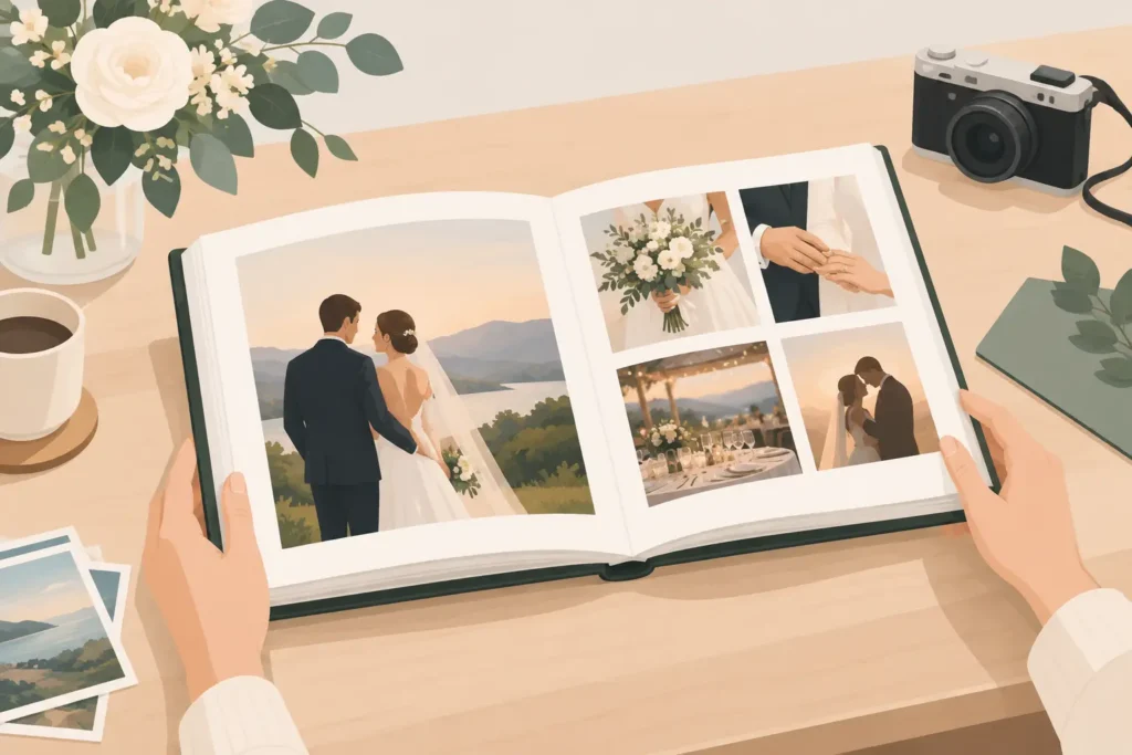 Cómo crear álbum de boda que cuente vuestra historia