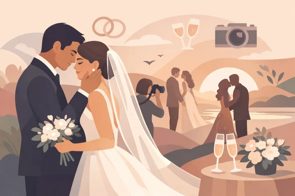 Estilo editorial en bodas con emoción real