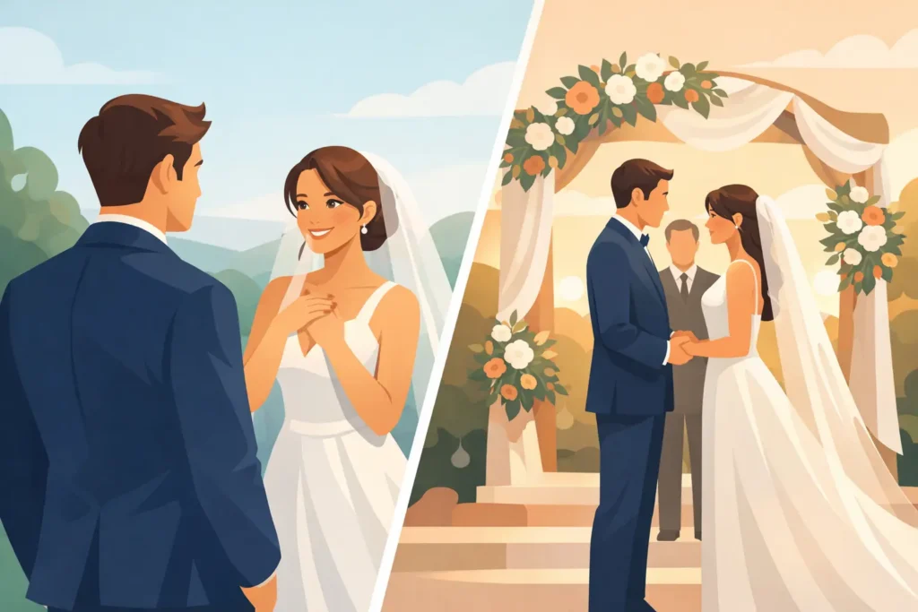 First look versus altar: ¿qué emoción elegir?