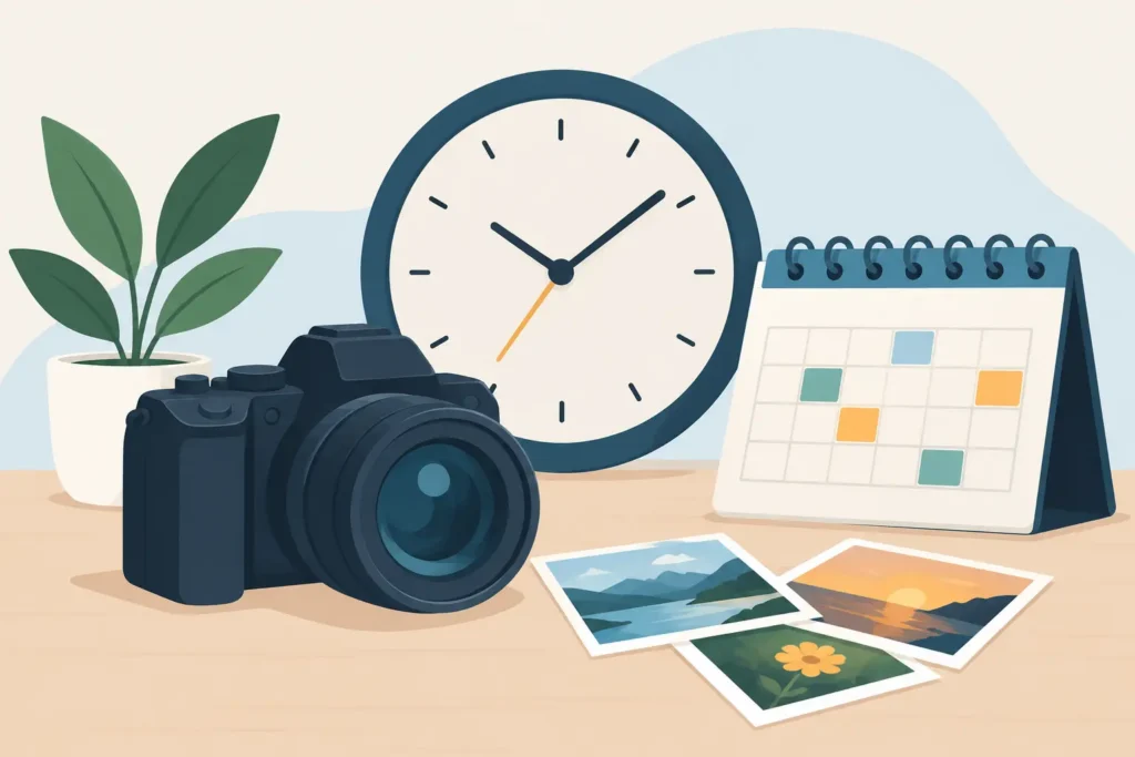 Cómo organizar los tiempos para las fotos