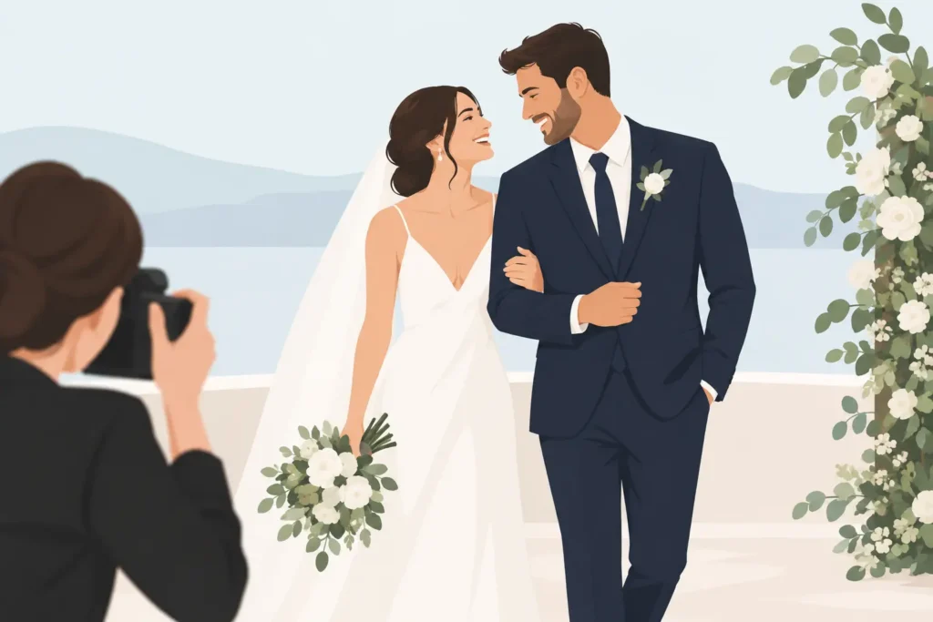 Cómo posar sin rigidez en fotos de boda