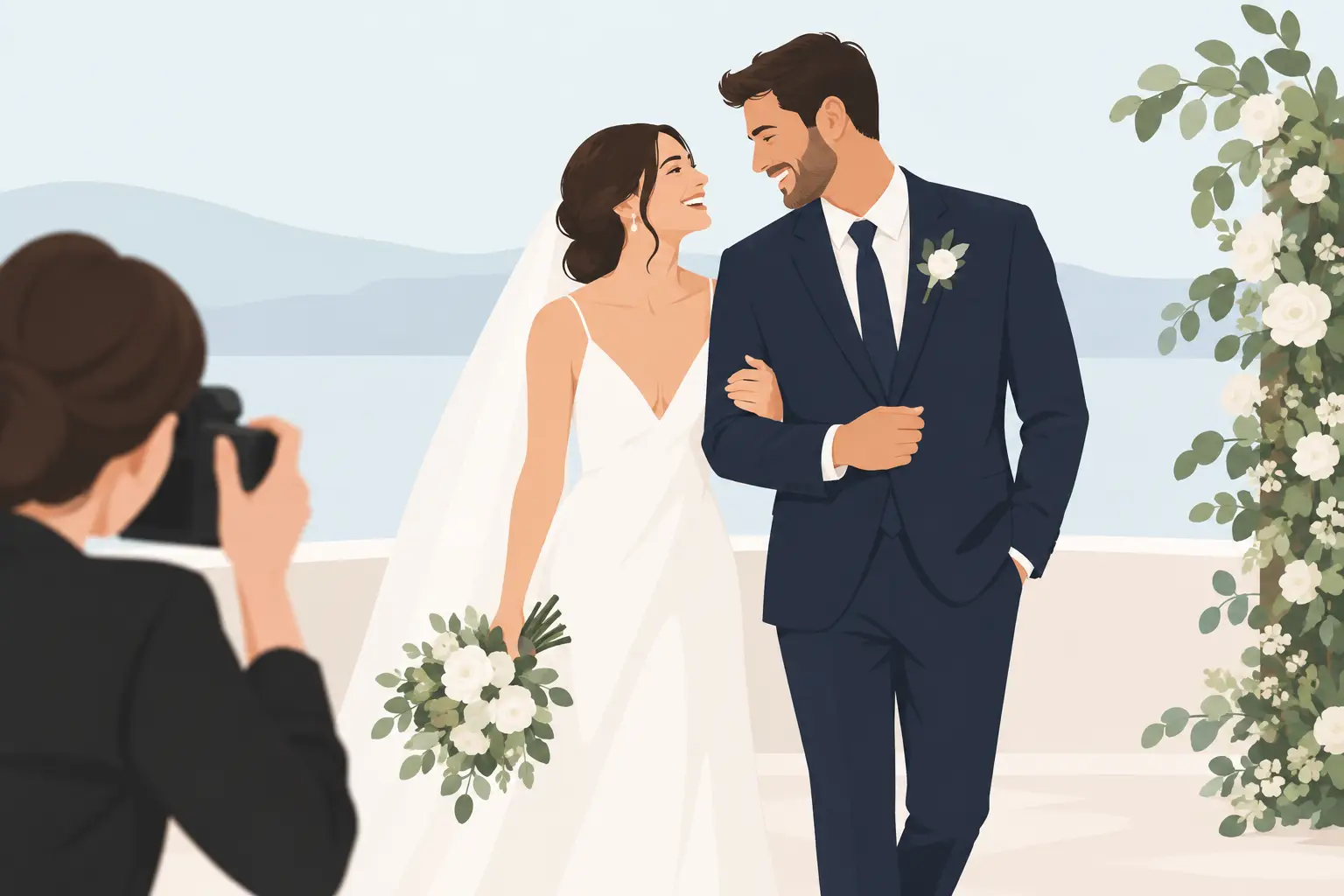 Cómo posar sin rigidez en fotos de boda